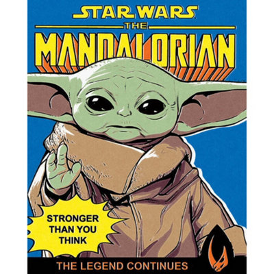 Star Wars: The Mandalorian Stronger Than You Think Canvas Print Blue/yellow/brown (40Cm X 50Cm) from B&Q