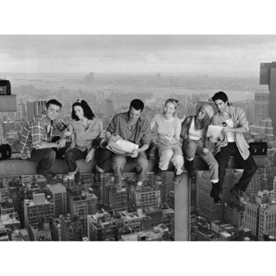 Joom Friends Black/Grey Lunch On A Skyscraper Canvas Print - Image 5