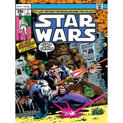 Star Wars Unisex Bright Blue Surrounded Canvas Print In - Image 4