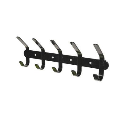 Stubbs Coat Hooks Black (One Size) from B&Q