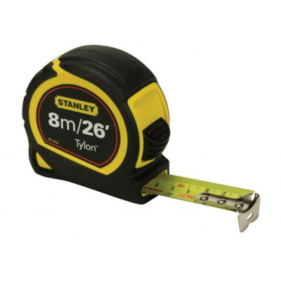 Stanley Tylon Tape Measure Black/yellow (One Size) from B&Q