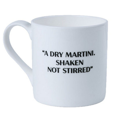 James Bond Unisex White Martini Recipe Bone China Mug In - Image 3