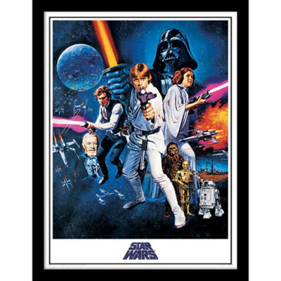 Star Wars: A New Hope Canvas Print Blue/white (80Cm X 60Cm)