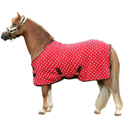 Supreme Products Dotty Fleece Horse Rug Red (3 6") from B&Q