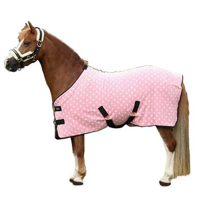 Supreme Products Dotty Fleece Horse Rug Pink (7) from B&Q