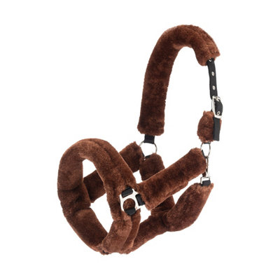 Hy Fab Fleece Horse Headcollar Brown (Full) from B&Q