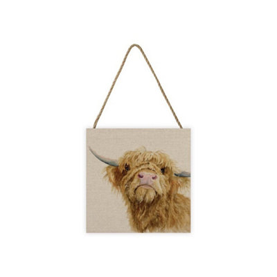 Jane Bannon Donald Wooden Plaque Taupe/brown (One Size) from B&Q