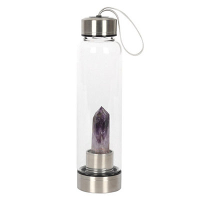 Something Different Amethyst Gl Water Bottle Clear/amethyst Purple (One Size) from B&Q