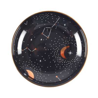 B&Q Purple/Gold Something Different Constellation Ceramic Trinket Dish (One ) 10.5Cm