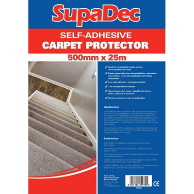 Supadec Carpet Protector Film Clear (25M X 500mm) from B&Q