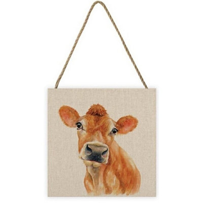 Jane Bannon Jennifer Wooden Plaque Beige/brown (One Size) from B&Q