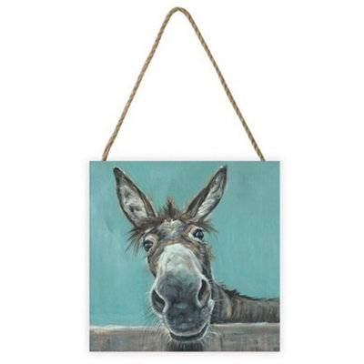  - Louise Brown Well Hello There Wooden Plaque Blue/grey (One Size)