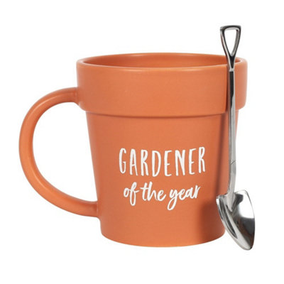 Something Different Unisex Orange Gardener Of The Year Plant Pot Mug In - Image 3