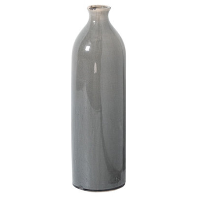 Hill Interiors Garda Gisela Glazed Vase Grey (57Cm X 17Cm X 17Cm) from B&Q