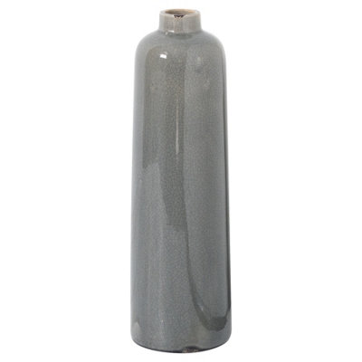 Hill Interiors Garda Raine Glazed Vase Grey (50Cm X 15Cm X 15Cm) from B&Q