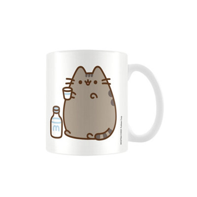 B&Q White/Grey Pusheen Yum Mug (One ) 325Ml