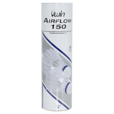 Uwin Airflow 150 Badminton Shuttlecock (Pack Of 6) White (One Size) from B&Q