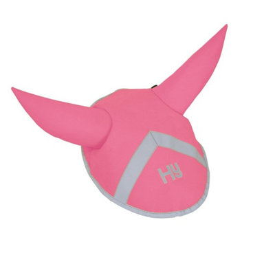 Hy Reflector Horse Ear Bonnet Pink (Full) from B&Q