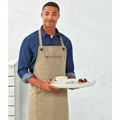Premier Barley Recycled Full Apron Khaki/brown (One Size)