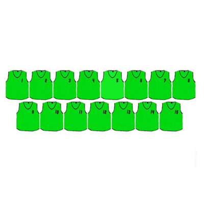 Precision Unisex Green Mesh Training Bib (Pack Of 15) In | : Size 15 Years - Image 3