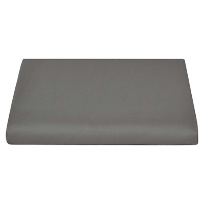 Belledorm Sateen Flat Sheet Platinum Grey (Emperor) from B&Q