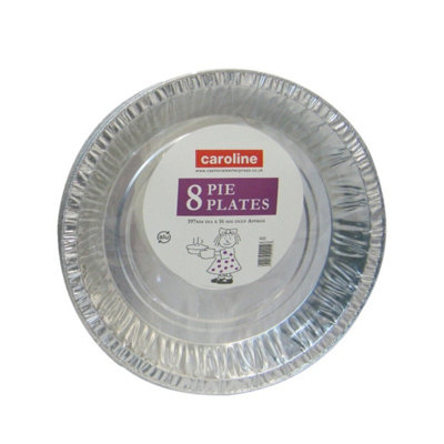 Caroline Foil Pie Plate (Pack Of 8) Silver (8In) from B&Q