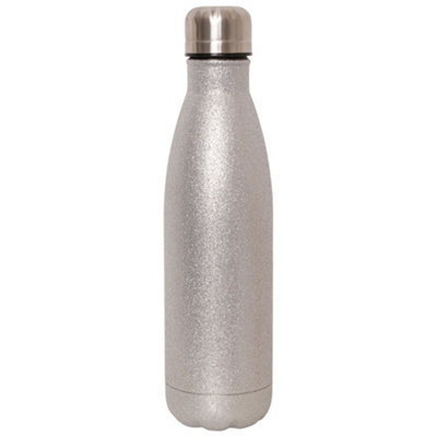 Dare 2B Glitter Metal Water Bottle Silver (One Size) from B&Q