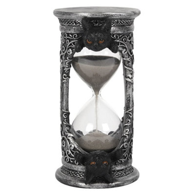 B&Q Black/Grey Something Different Cat Hourgl (One ) 17Cm