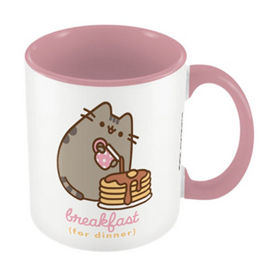 Pusheen Breakfast Contrast Mug Pink/white (One Size) from B&Q