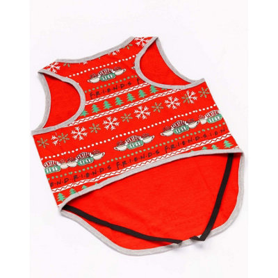  - Friends Central Perk Christmas Dog Pyjamas Red (M)
