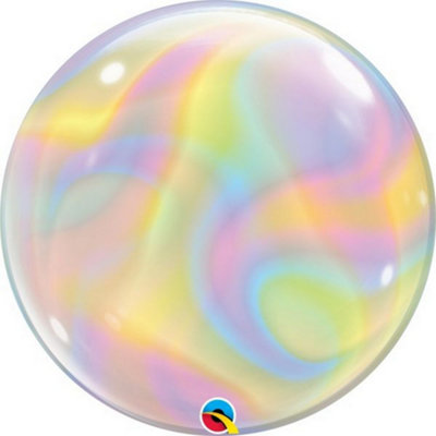 Qualatex Iridescent Swirls Bubble Balloon Multicoloured (One Size) from B&Q