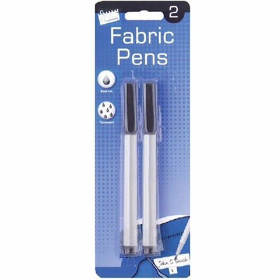 Just Stationery Permanent Marker Pen (Pack Of 2) Black/white (One Size) from B&Q