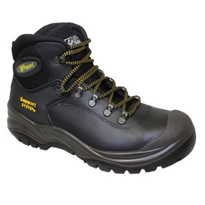 Grisport Mens Contractor Leather Safety Boots Black (8 Uk) from B&Q