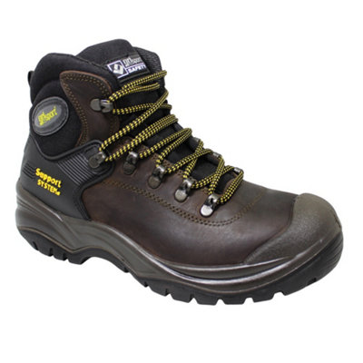 Grisport Mens Contractor Leather Safety Boots Brown (8 Uk) from B&Q