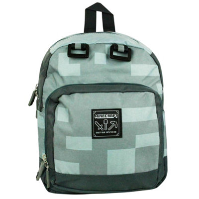 Minecraft Childrens/kids Official Silver Mini Backpack Silver (One Size) from B&Q