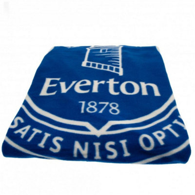 Everton Fc Fleece Pulse Blanket Blue/white (One Size) from B&Q