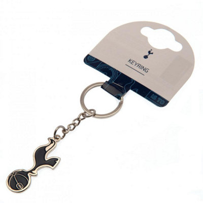  - Tottenham Hotspur Fc Crest Keyring Navy/white/silver (One Size)