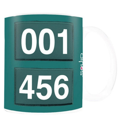 Squid Game Numbers Mug White (One Size) from B&Q