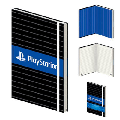 Playstation Pinstripe Notebook Blue/black/white (A5) from B&Q