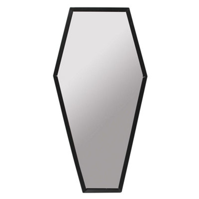 B&Q White/Black Something Different Coffin Wall Mirror (50Cm X 1Cm X 25Cm) 50Cm B&Q