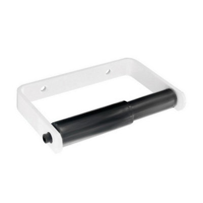 Securit Toilet Roll Holder White/black (One Size) from B&Q