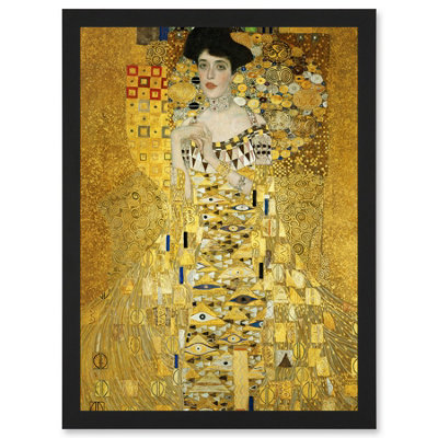 B&Q -  Gustav Klimt Portrait Of Adele Bloch Bauer I Gold Wall Art PrintA4 Size