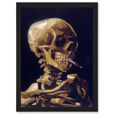 B&Q -  Vincent Van Gogh Skull With A Burning Cigarette Wall Art PrintA4 Size