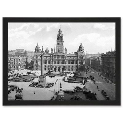 Artery8 Glasgow George Square Scotland Vintage Historic Wall Art PrintA4 Size from B&Q