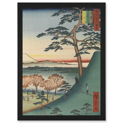 B&Q -  Original Fuji Meguro Views Of Edo Hiroshige Woodblock Wall Art PrintA4 Size