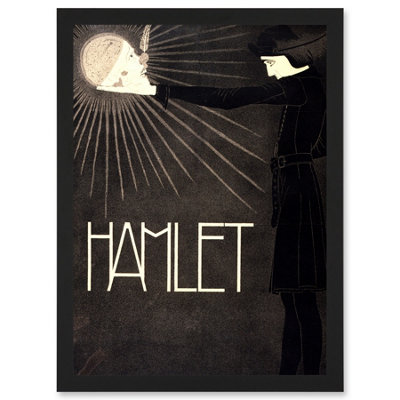 Artery8 Hamlet Shakespeare Netherlands Theatre Stage Play Vintage Wall Art PrintA4 Size from B&Q