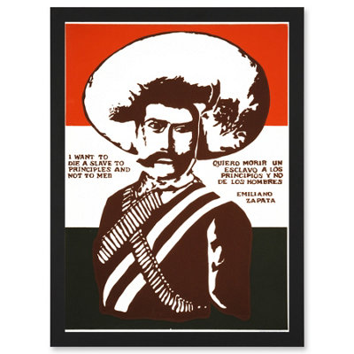 Artery8 Mexico Zapata Revolutionary Martyr Mexican Wall Art PrintA4 Size from B&Q