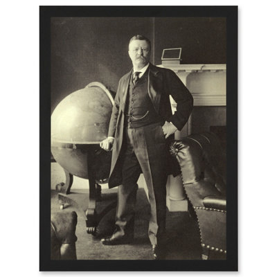 Artery8 Portrait Us President Theodore Roosevelt Bull Moose Wall Art PrintA4 Size from B&Q