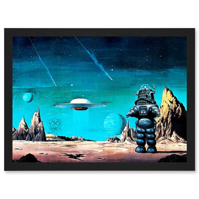 Artery8 Forbidden Planet Space Stars Sci Fi Usa Wall Art PrintA4 Size from B&Q