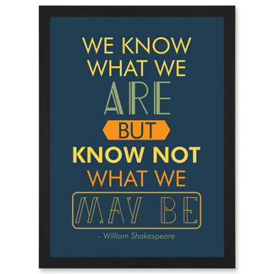 Artery8 Shakespeare Hamlet Act Four Typography Phrase Prose Wall Art PrintA4 Size from B&Q
